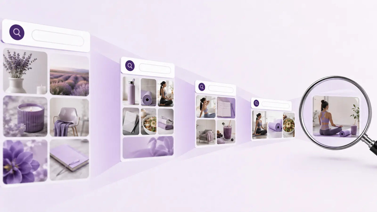 Editorial visual for Long-Tail Keywords on Pinterest with topic-specific Pinterest search and strategy elements