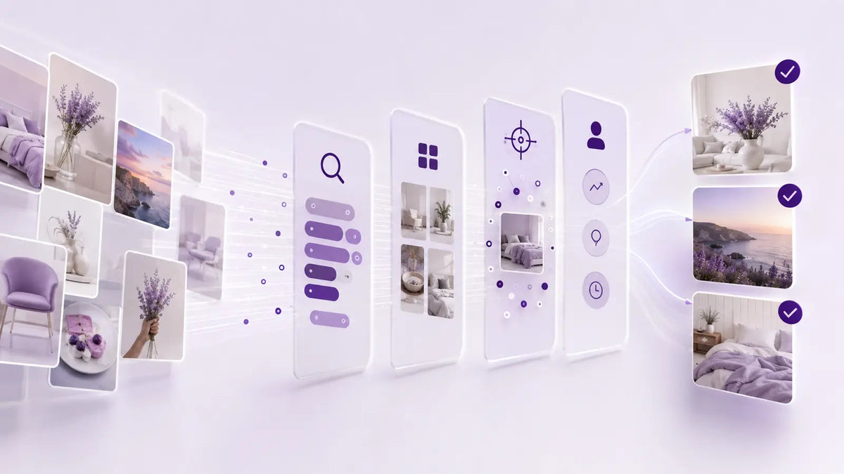 Editorial visual for How Pinterest Decides Which Pins to Show with topic-specific Pinterest search and strategy elements