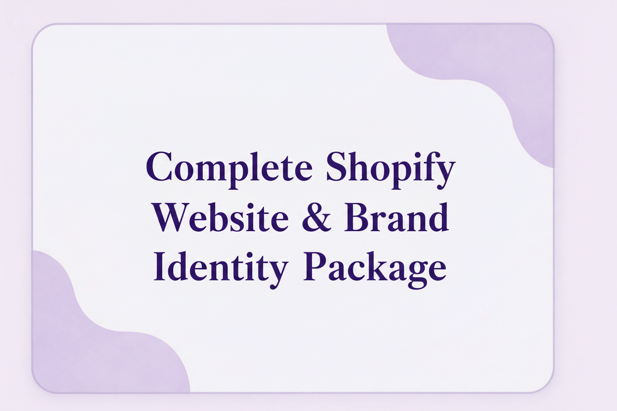Complete Shopify Website & Brand Identity Package
